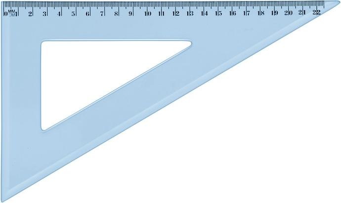 Immagine prodotto Wonday Triangolo da disegno 60 gradi, 210 mm, in plastica, blu (220 mm)