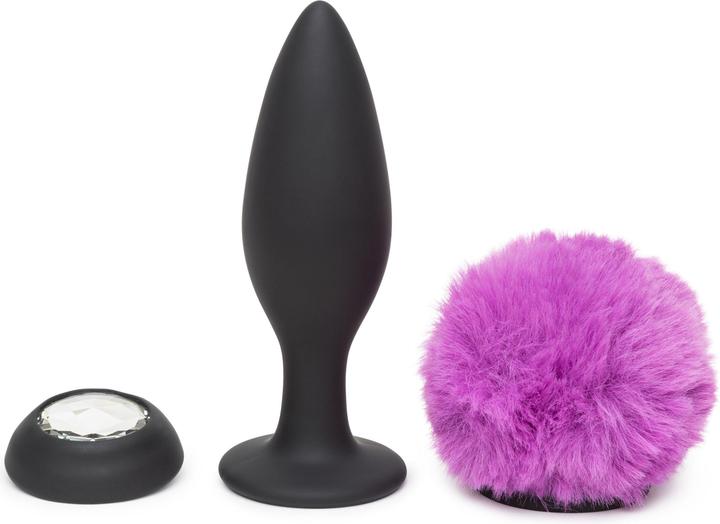 Image du produit Happy Rabbit Bouchon vibreur rechargeable grand modèle noir/violet
