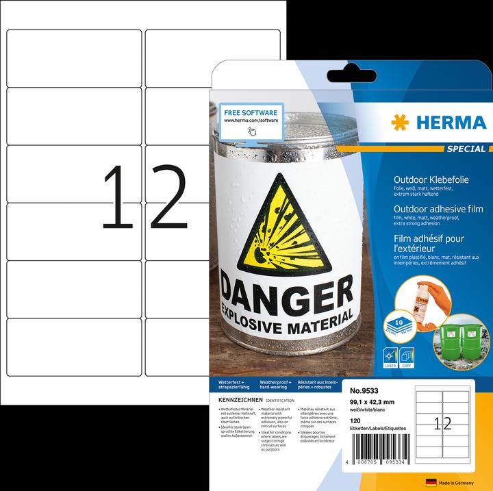 HERMA Weatherproof labels A4