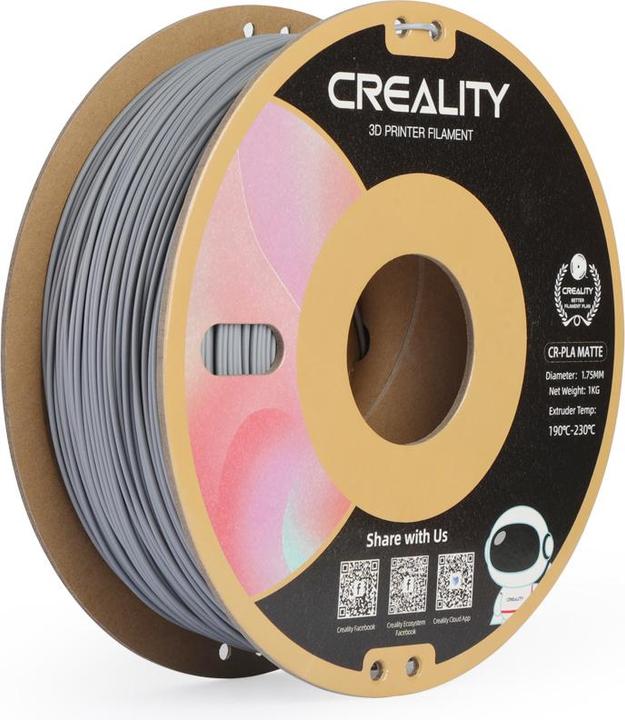 Actual product image Creality Cr-Pla Matte (PLA, 1.75 mm, 1000 g, Grey)