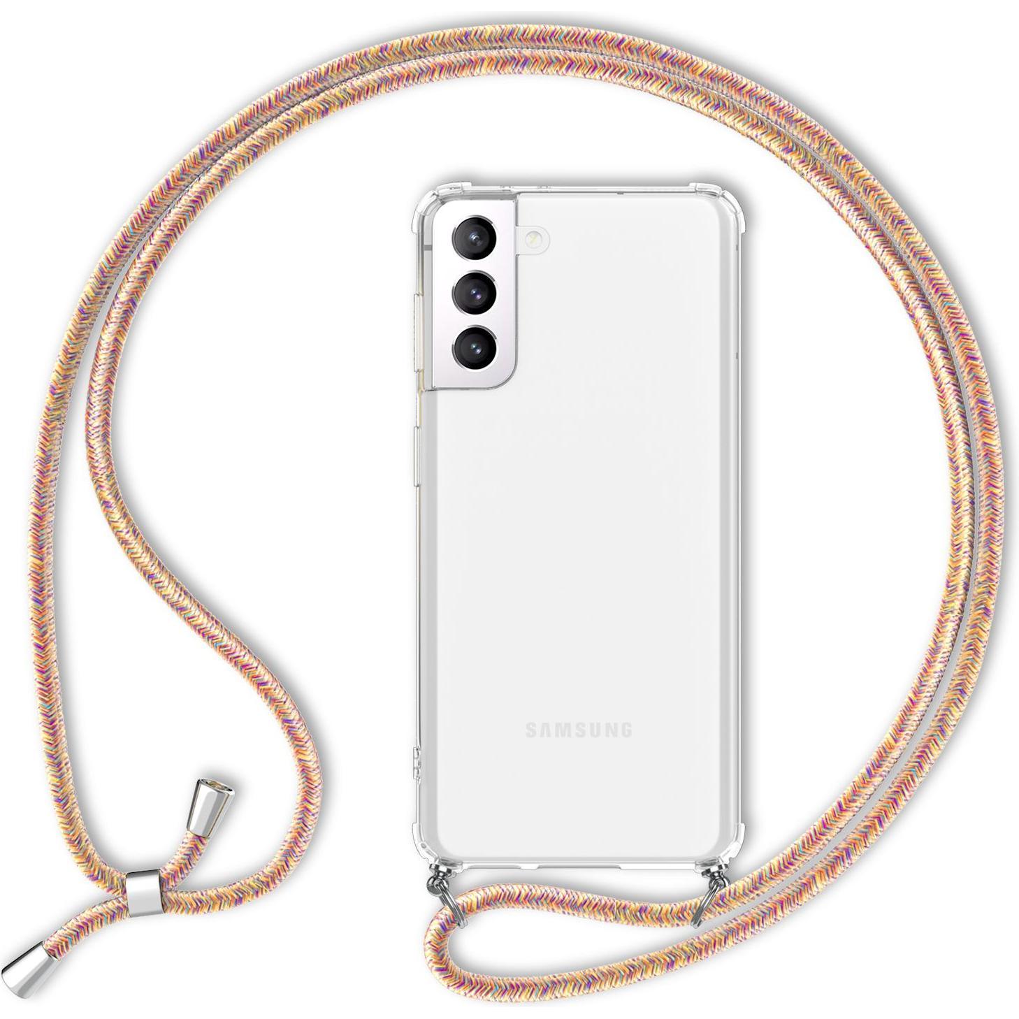 Nalia Handyhülle mit Kette, Handykette, Mehrfarbig, Transparent