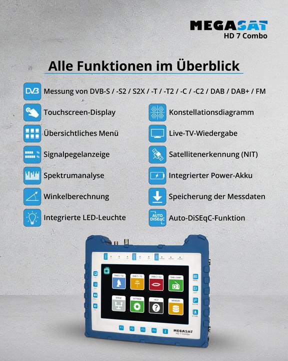 Immagine prodotto Megasat HD 7 Combo Antenna Meter (Tecnologia di misura)
