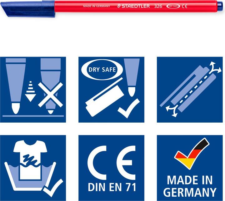 Produktbild Staedtler Noris 326 Fasermaler (10 x)