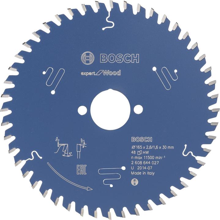Image du produit Bosch Professional Zubehör Lame de scie circulaire Expert for Wood, 165 x 30 x 2,6 mm, 48
