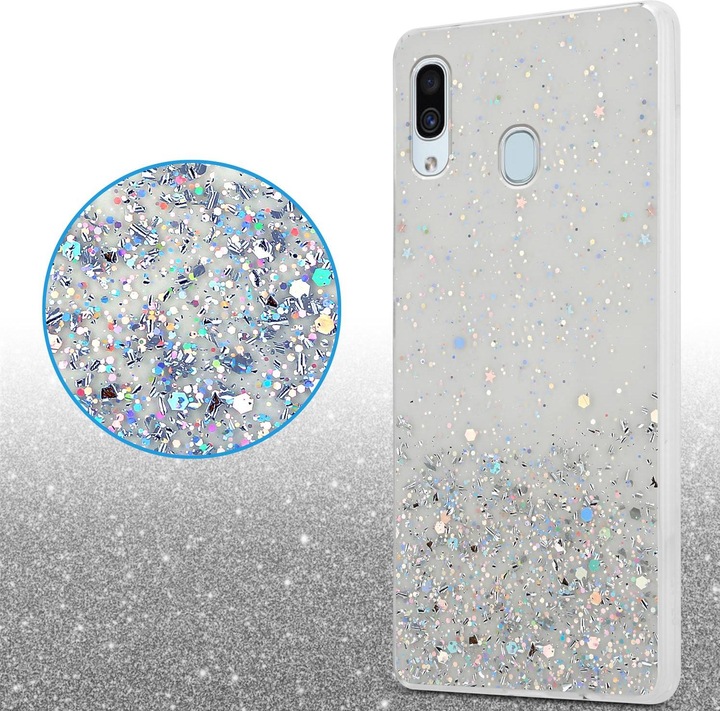 Actual product image Cadorabo TPU cover sparkling glitter (Samsung Galaxy A40)