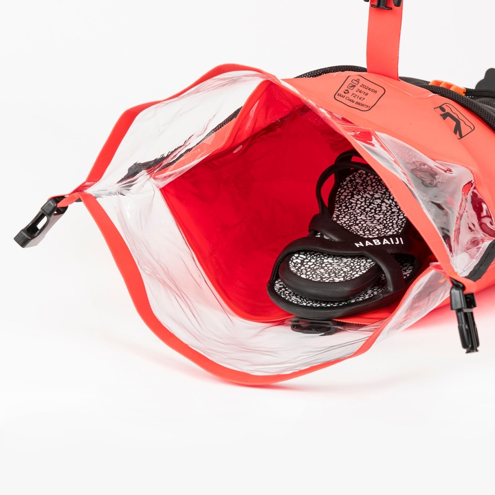 Actual product image Nabaiji Schwimmboje Freiwasserschwimmen mit Innenfach und Netz - OWS500 orange