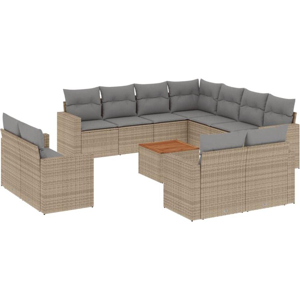 VidaXL, Gartenlounge, 10-tlg. Garten-Lounge-Set mit Kissen