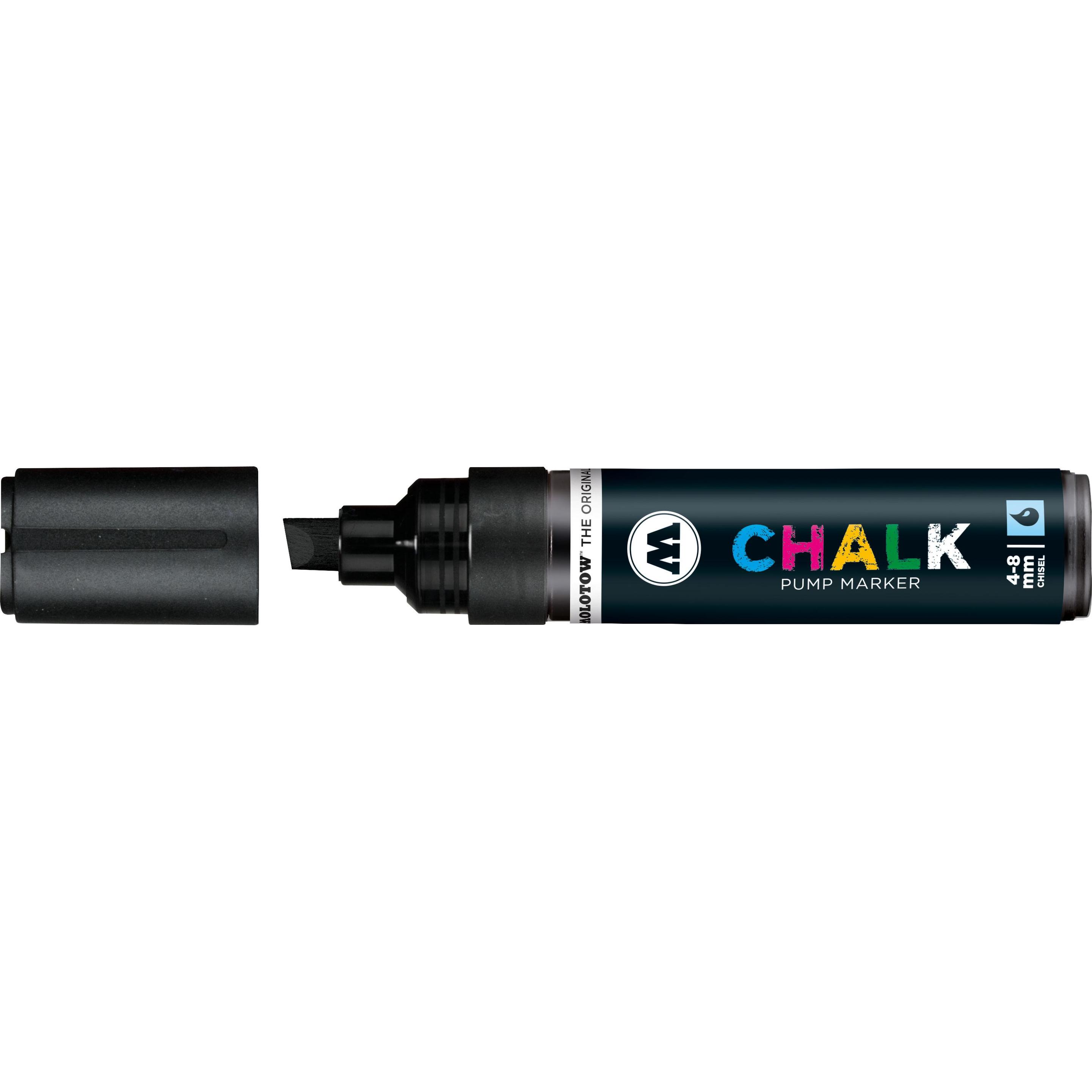 Thumbnail - Molotow, Marker, Windowmarker Chalk nachfüllbar 4-8mm schwarz (Schwarz, 8 mm, 1 x)