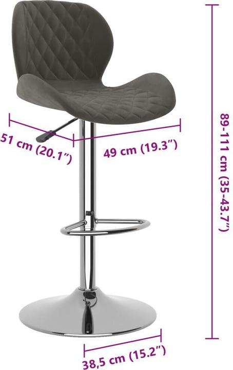 Actual product image vidaXL Barhocker
