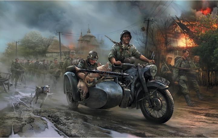 Produktbild Tamiya 1:72 WWII Deutsches Motorrad R-12