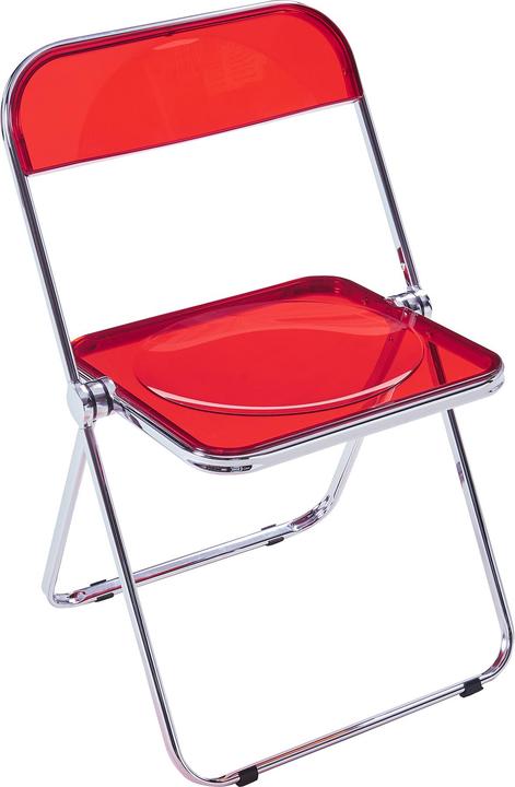 Actual product image En.Casa Klappstuhl Pornainen 4er Set Rot, transparent