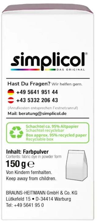 Produktbild Simplicol Textilfarbe expert (Brombeerrot, 150 ml)