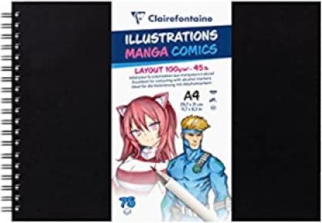 Immagine prodotto Clairefontaine Manga (A4, Copertina rigida)