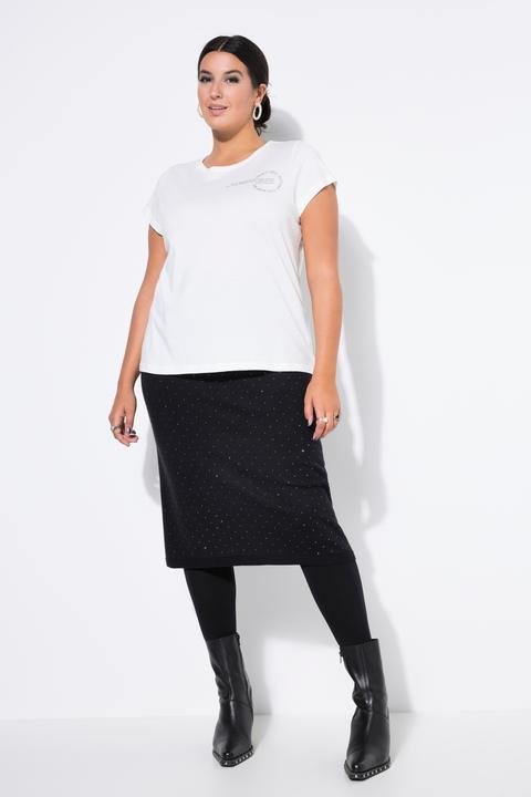 Produktbild Studio Untold T-Shirt, Slim Shape, silberner Circle-Print (60)