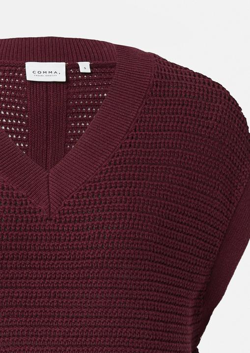 Produktbild Comma Strickpullover Verkürzter Strickpullunder mit Rückenschlitz (L)