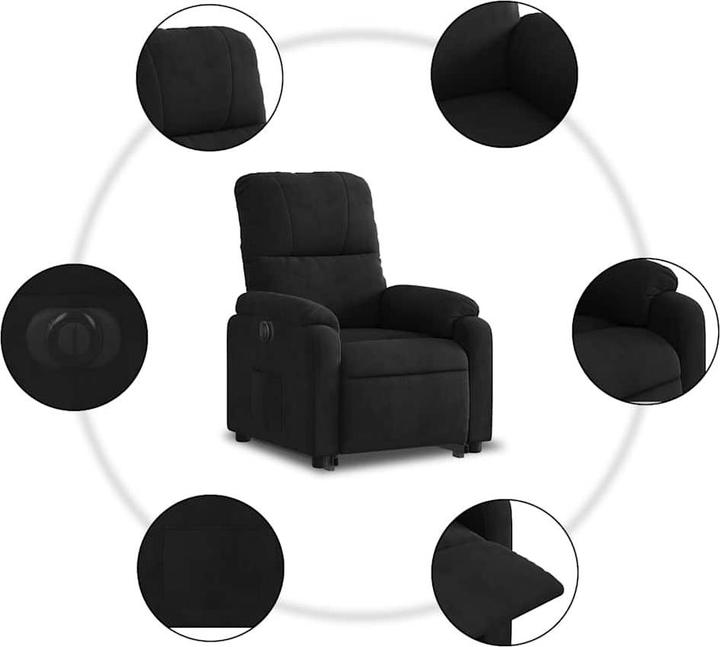 Actual product image VidaXL Relaxing armchair stand-up aid electric microfibre fabric