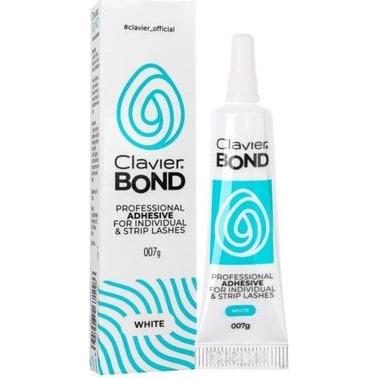 Clavier, Ciglia finte, Colla per ciglia Bond Bianca 0.07G (Mascara)