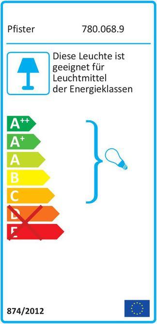 Etichetta energetica pfister Liam (E14)