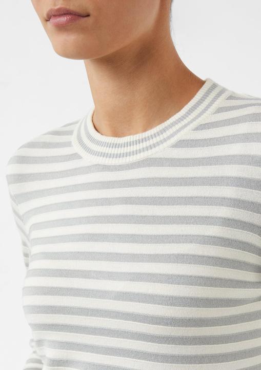 Produktbild Comma Strickpullover Gestreifter Feinstrickpullover aus Viskosemix (40)