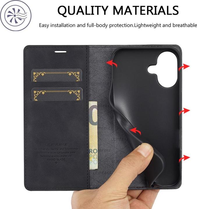 Produktbild Ueli Express Wallet Buch Etui Tasche mit Kartenfach (Apple iPhone 17)