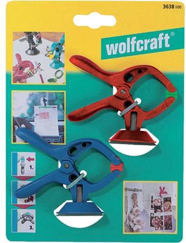 Immagine prodotto wolfcraft 1 microfix - Set di morsetti a molla 2 pezzi. (30 mm)