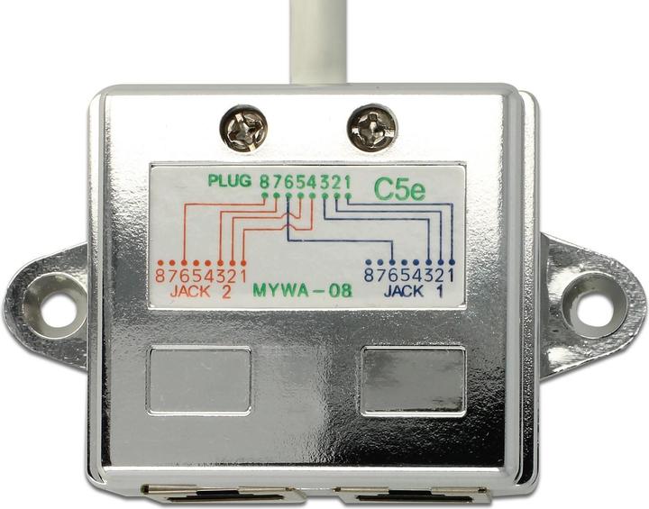 Actual product image Delock RJ45 LAN connection doubler (RJ45, RJ45 (2x))