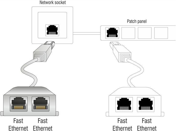 Actual product image Delock RJ45 LAN connection doubler (RJ45, RJ45 (2x))
