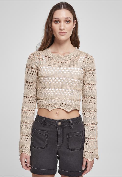 Produktbild Urban Classics Häkel-Crop-Strickpullover Frau (M, S)