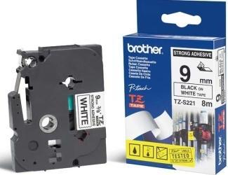 Produktbild Inkadoo Brother TZ-S22122405 DirectLabel schwarz auf weiss extra stark Laminat 9mm x 8m Schwarz Weiss (18.24 cm, Schwarz)
