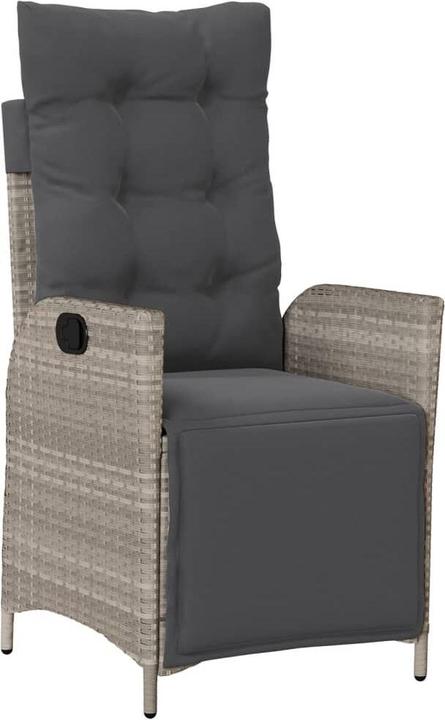 Image du produit vidaXL Meuble de jardin Ensemble de jardin 7pcs gris clair Poly rotin (160 cm)