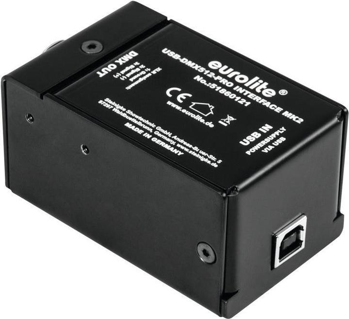 Actual product image Eurolite DMX Interface USB-DMX512 PRO M