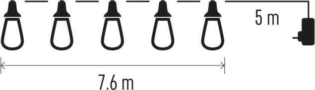 Image du produit Emos Chaîne de fête 16x 1 LED transparente 3,6 m blanc froid IP44 DCPW04 (7.60 m)