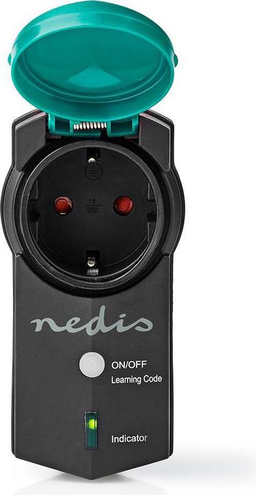 Actual product image Nedis RF Plug Outdoor IP44 ON/OFF RF Mesh Range Extension Schuko Type F 3680 W Green/S