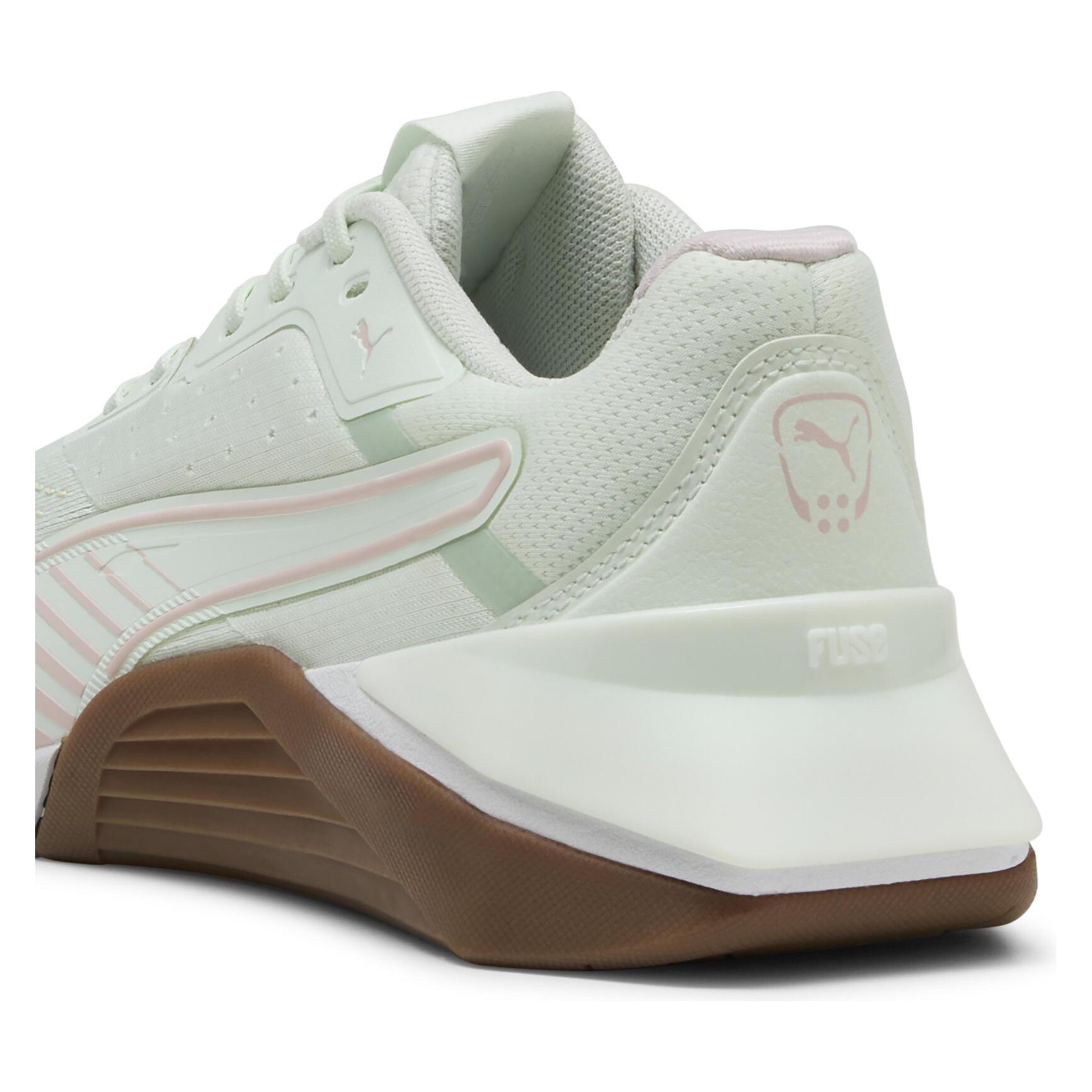 Puma, Damen, Hallenschuhe, Fuse 4.0 Wns (41), Grün, Rosa