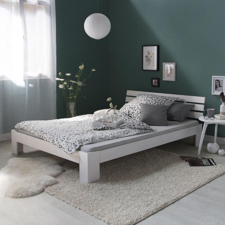 Produktbild Homestyle4u Holzbett mit Matratze & Lattenrost (140 x 200 cm)
