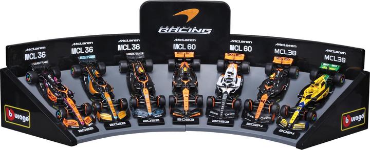 Produktbild Bburago F1 7er-Set Displaykurve McLaren 1/43