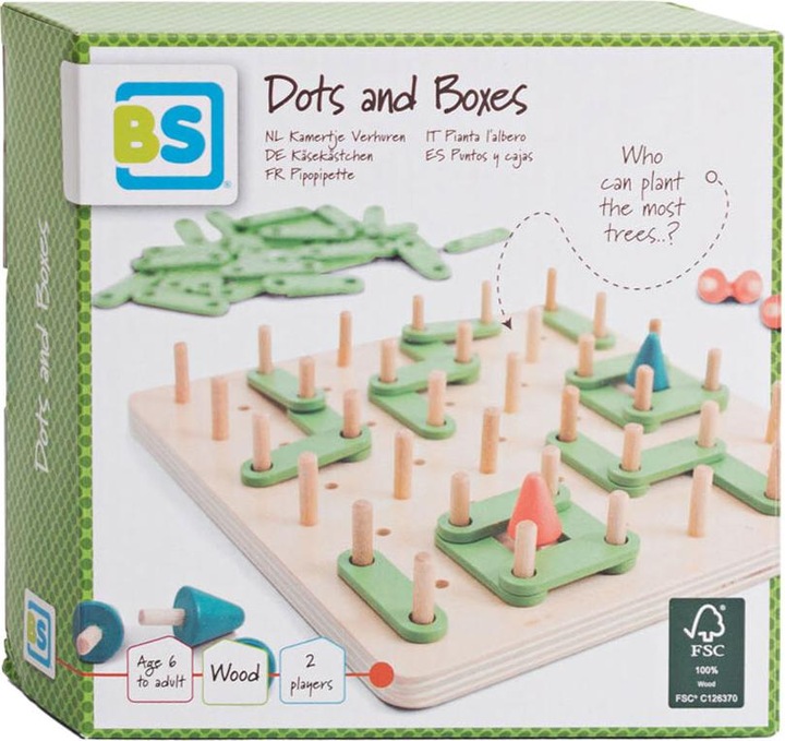 Actual product image BS Toys Dots & Boxes wooden game