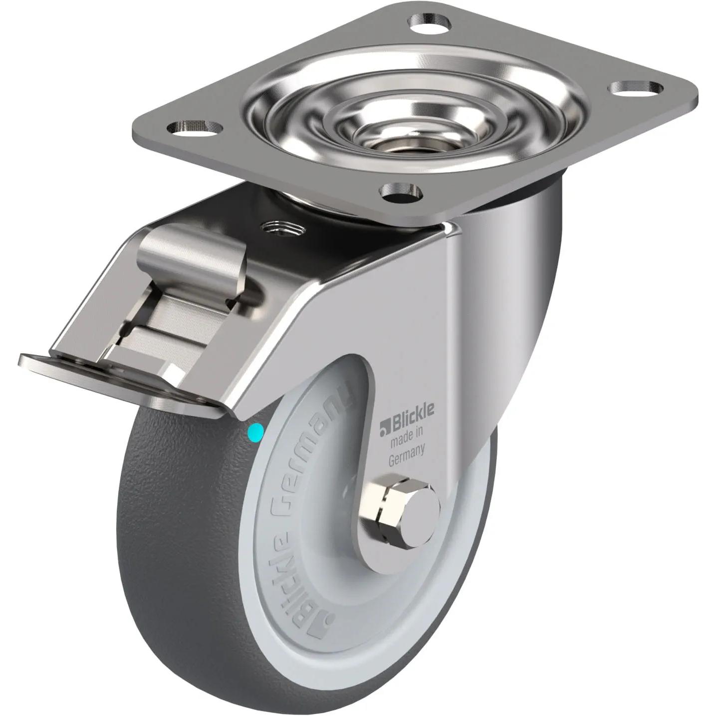 Blickle, Ruote + Rotelle, 847074 LEX-PATH 100KFD-FI Lenkrolle mit Feststeller Rad-Durchmesser 100 mm