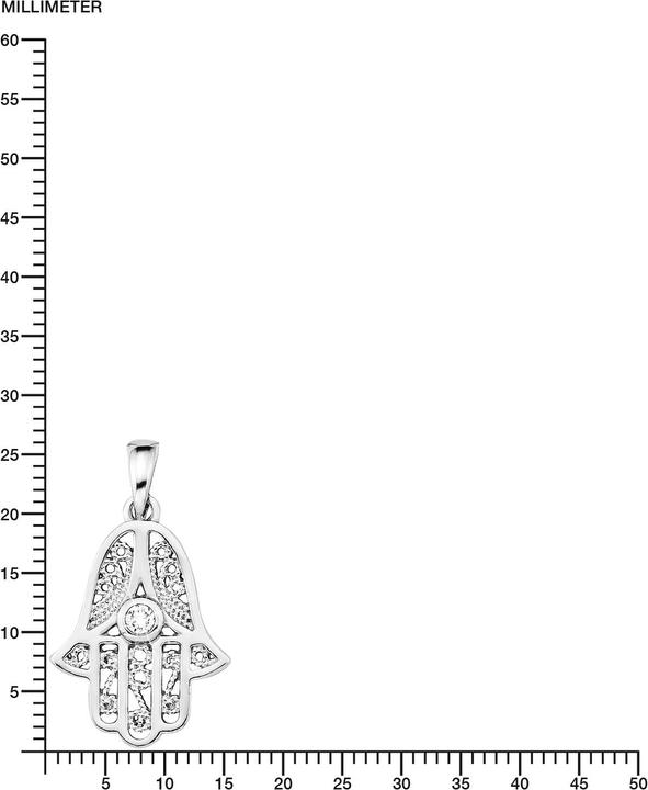 Immagine prodotto Amor Mano di Hamsa (Zirconia, Argento)