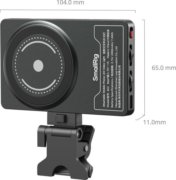 Image du produit SmallRig 5505 M3 Attachable Mobile Phone LED Video Light (Ink Blue) (Lumière vidéo)