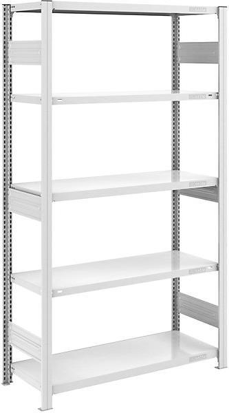 Image du produit Hofe Rayonnage emboîtable pour charges lourdes, gris, double face