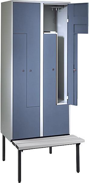 Produktbild Z-Garderobenschrank mit Sitzbank (80 cm, 214 cm)