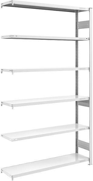 Actual product image Hofe Heavy duty boltless shelving, gray, double sided