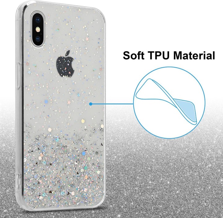 Actual product image Cadorabo TPU cover sparkling glitter (Apple iPhone XS Max)