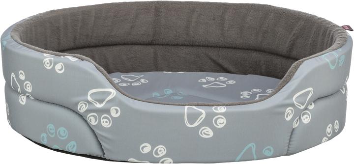 Image du produit Trixie Jimmy bed, cotton look, oval, 45×35 cm, light grey/dark grey (Chat, Chien)