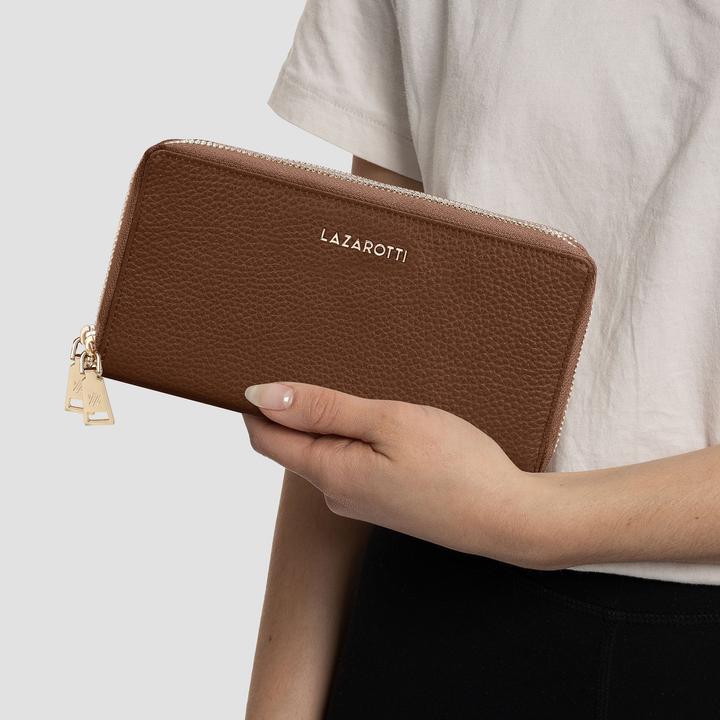 Actual product image Lazarotti Bologna Leather wallet RFID protection leather 20 cm