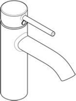 Immagine prodotto Kludi Miscelatore per lavabo BOZZ, nero opaco, con scarico a scomparsa