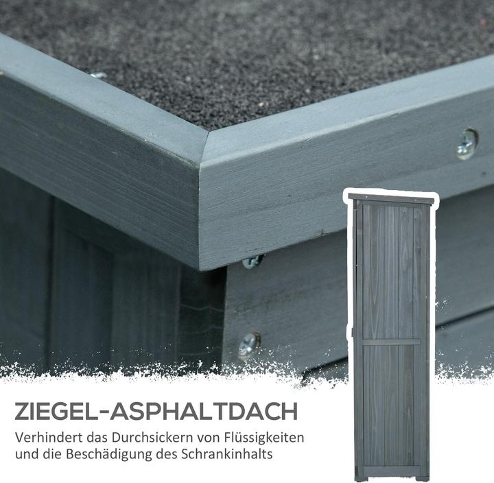 Produktbild Outsunny Gartenschrank mit Lamellentüren
