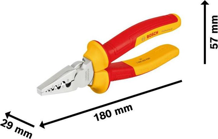 Actual product image Bosch Professional VDE crimping pliers (180 mm)