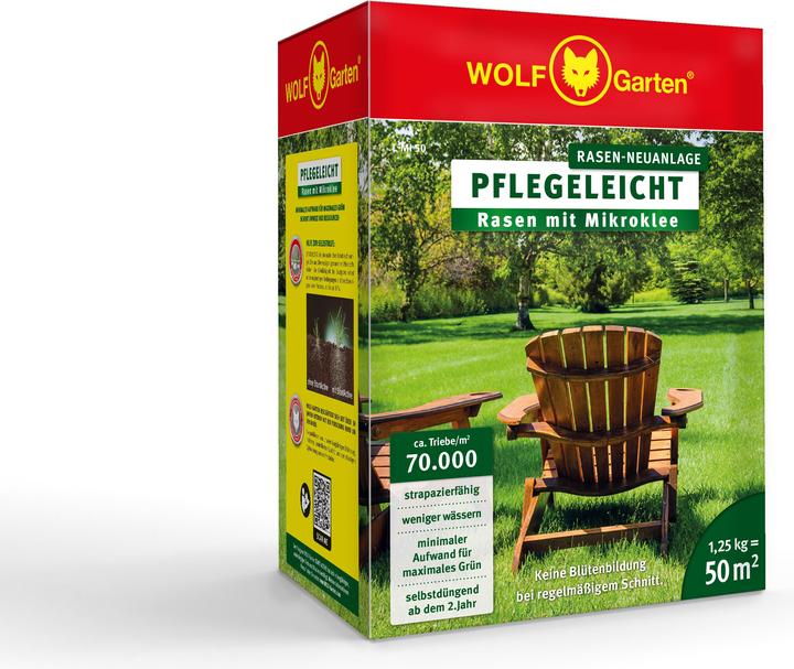 Wolf-Garten Lawn with micro clover L-MI 50 (Lawn reseed)